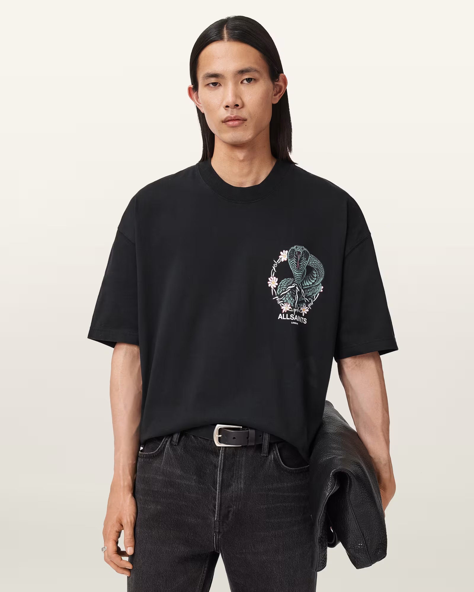 ALLSAINTS Snakebite Black T-Shirt M032PD-162