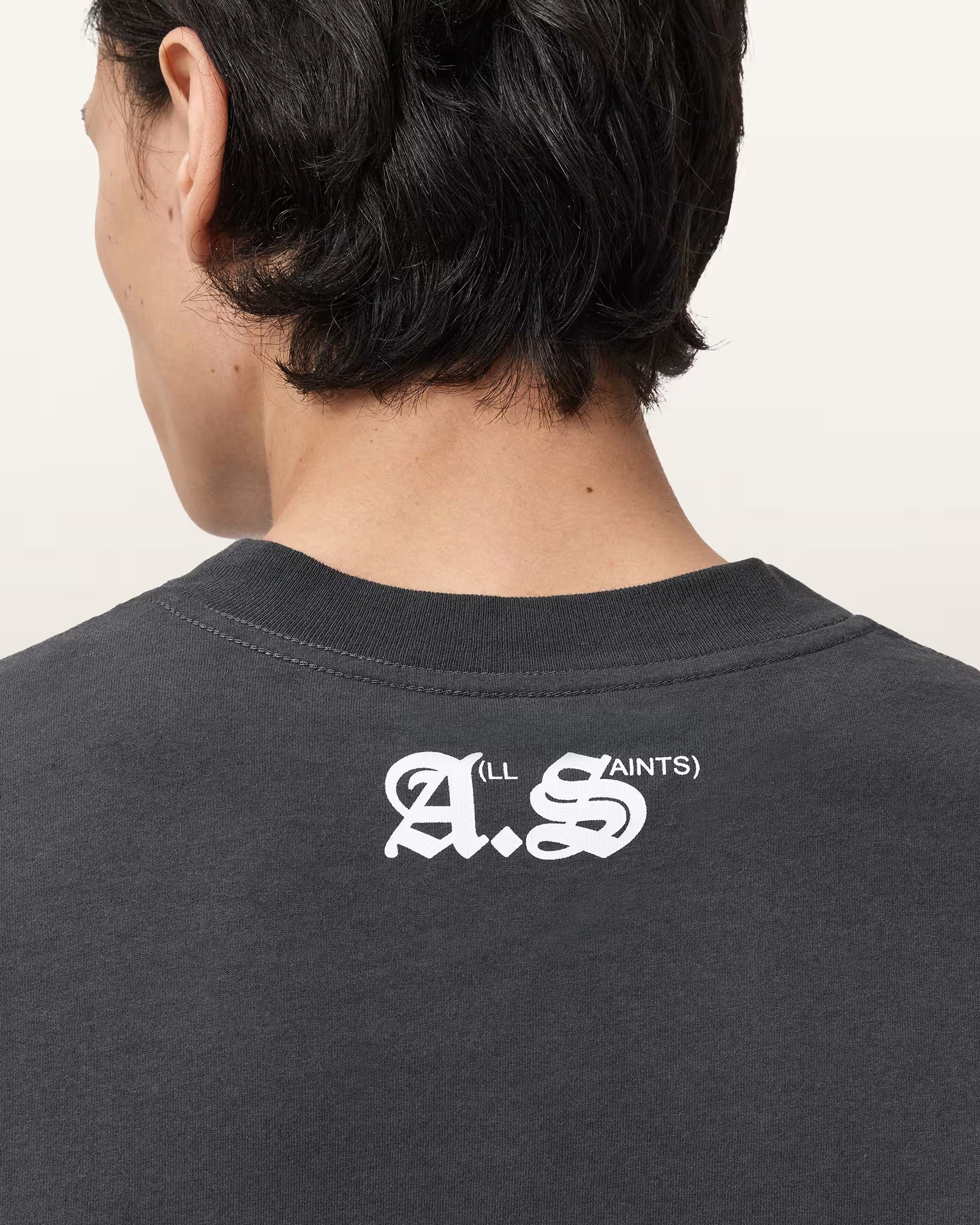 ALLSAINTS Kindred Black Long T-Shirt M043PD-162