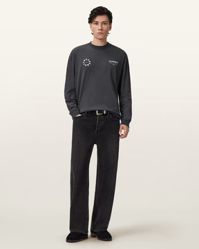 ALLSAINTS Kindred Black Long T-Shirt M043PD-162