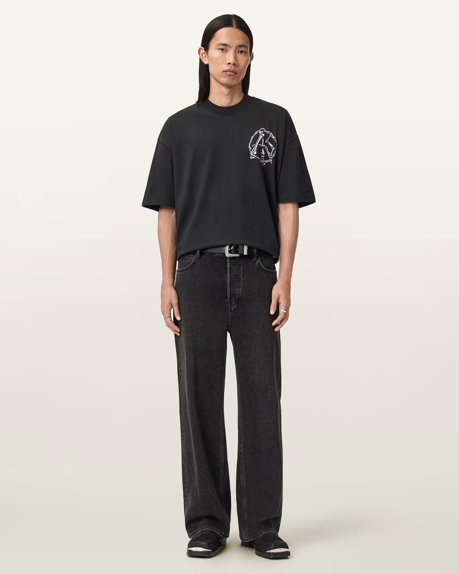 ALLSAINTS Anatomica Black T-Shirt M046PD-162