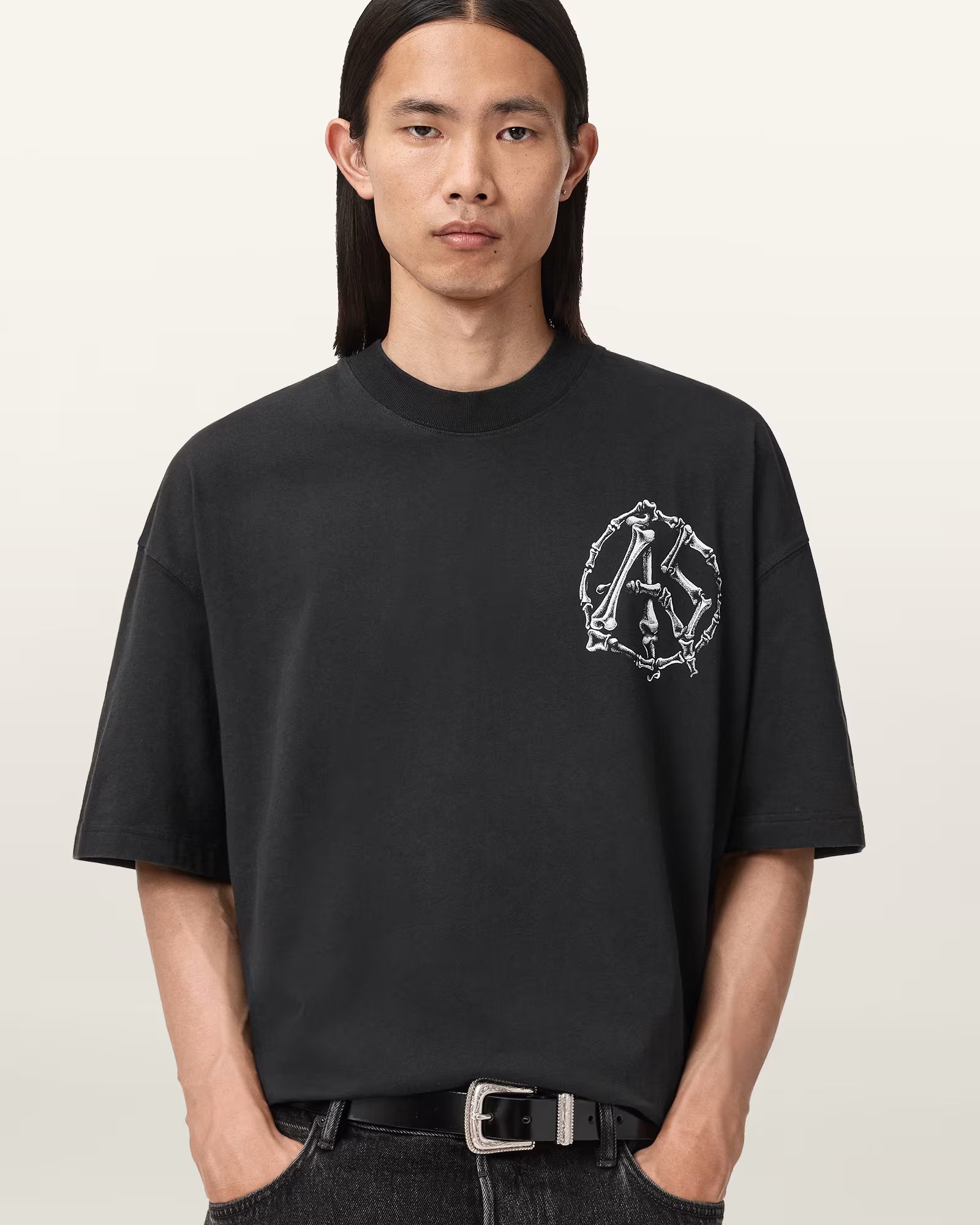 ALLSAINTS Anatomica Black T-Shirt M046PD-162