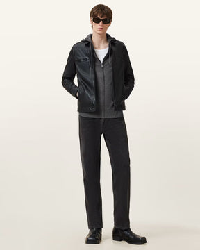 ALLSAINTS Mode Merino Zip Grey Hoodie M084KB-7155