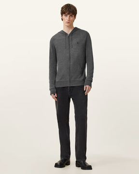 ALLSAINTS Mode Merino Zip Grey Hoodie M084KB-7155