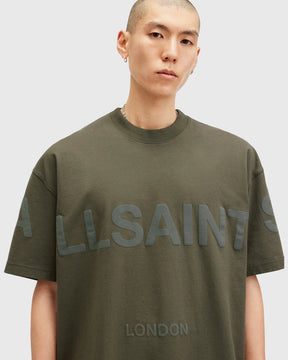 Allsaints T-SHIRT BIGGY AS CREW OLIVE