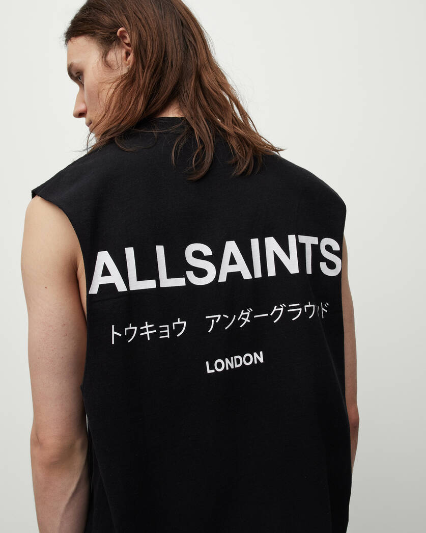 Allsaints Underground Logo Sleeveless Tank Top