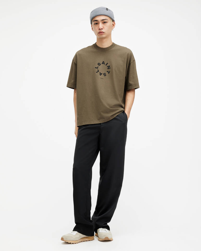 Allsaints Tierra Oversized Crew Neck Logo T-Shirt