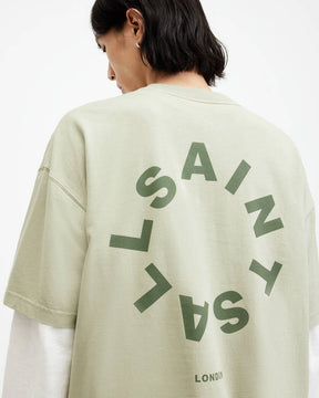 Allsaints Tierra Oversized Crew Neck Logo T-Shirt