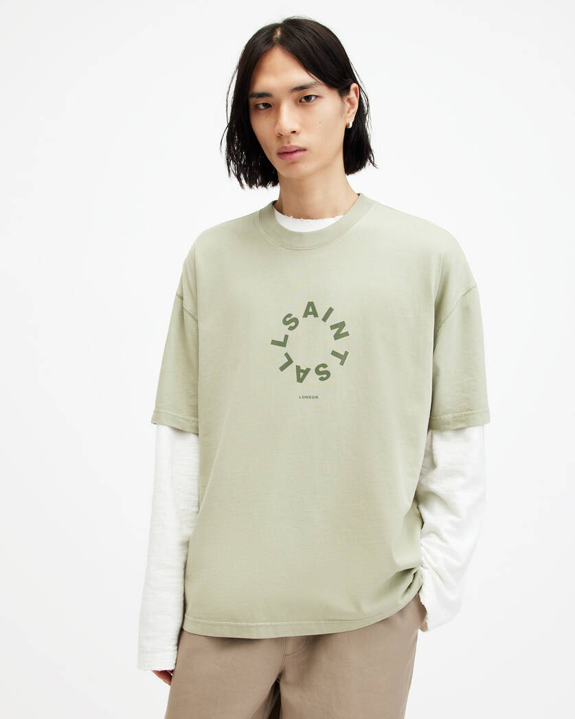 Allsaints Tierra Oversized Crew Neck Logo T-Shirt