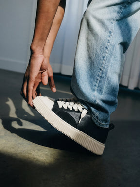 MAISON 9 PARIS Sneakers - Black Mix/Suede Leather