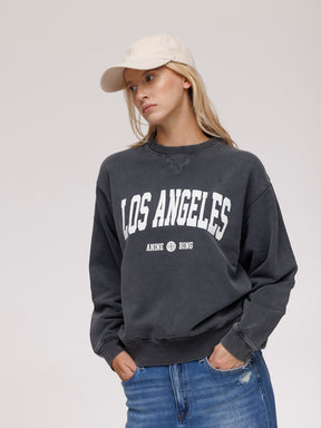 Anine Bing Ramona Sweatshirt Los Angeles - Washed Black