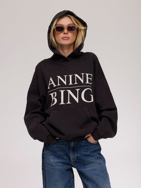 Anine Bing Harvey Sweatshirt Serif - Vintage Black