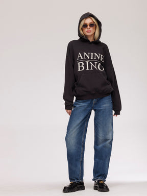 Anine Bing Harvey Sweatshirt Serif - Vintage Black