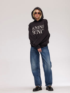 Anine Bing Harvey Sweatshirt Serif - Vintage Black
