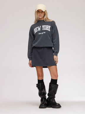 Anine Bing Ramona Sweatshirt University New York - Washed Black