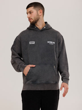 CREW MILANO Relax Style Sticker Hoodie