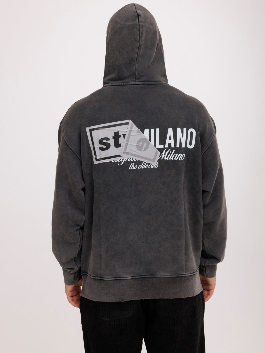 CREW MILANO Relax Style Sticker Hoodie