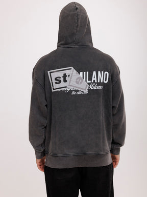 CREW MILANO Relax Style Sticker Hoodie