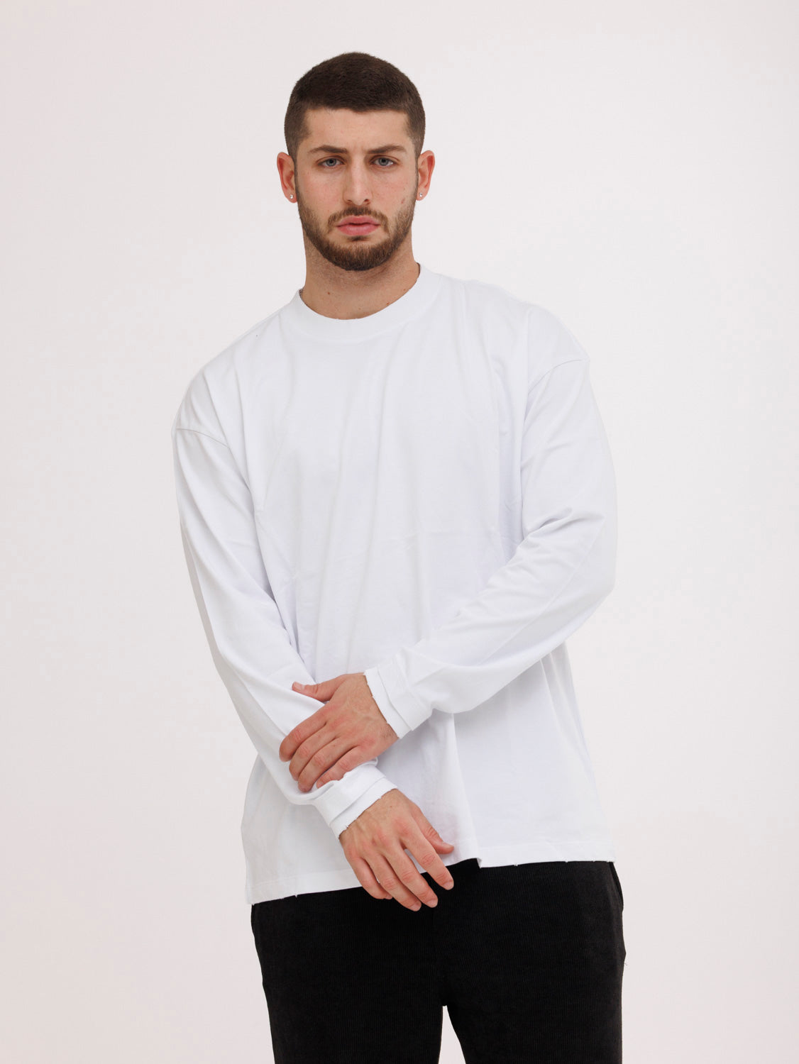 CREW Milano Long Sleeve T-Shirt White