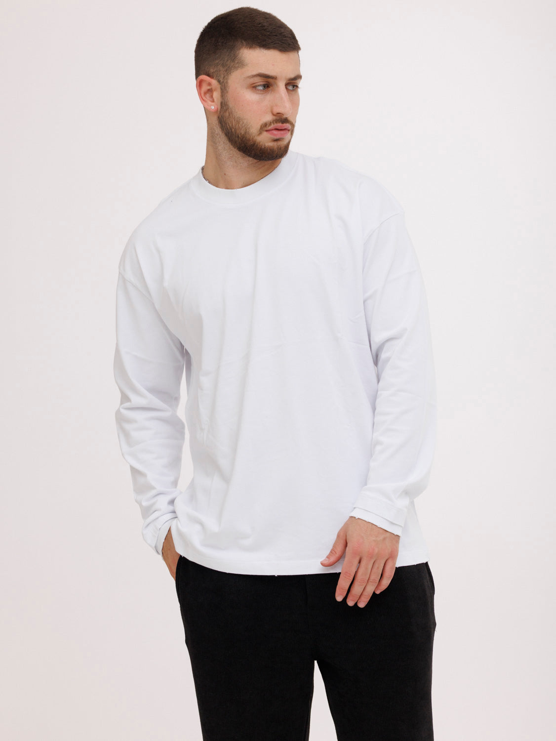 CREW Milano Long Sleeve T-Shirt White