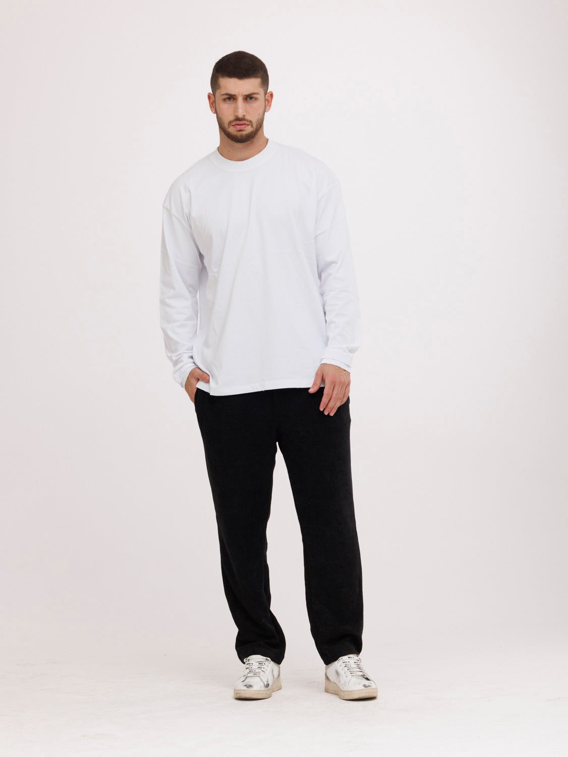 CREW Milano Long Sleeve T-Shirt White