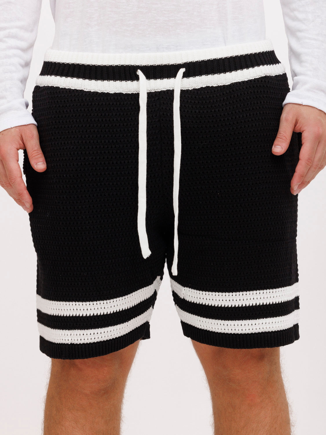 CREW Milano Tennis Shorts Knitwear Black