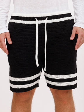 CREW Milano Tennis Shorts Knitwear Black