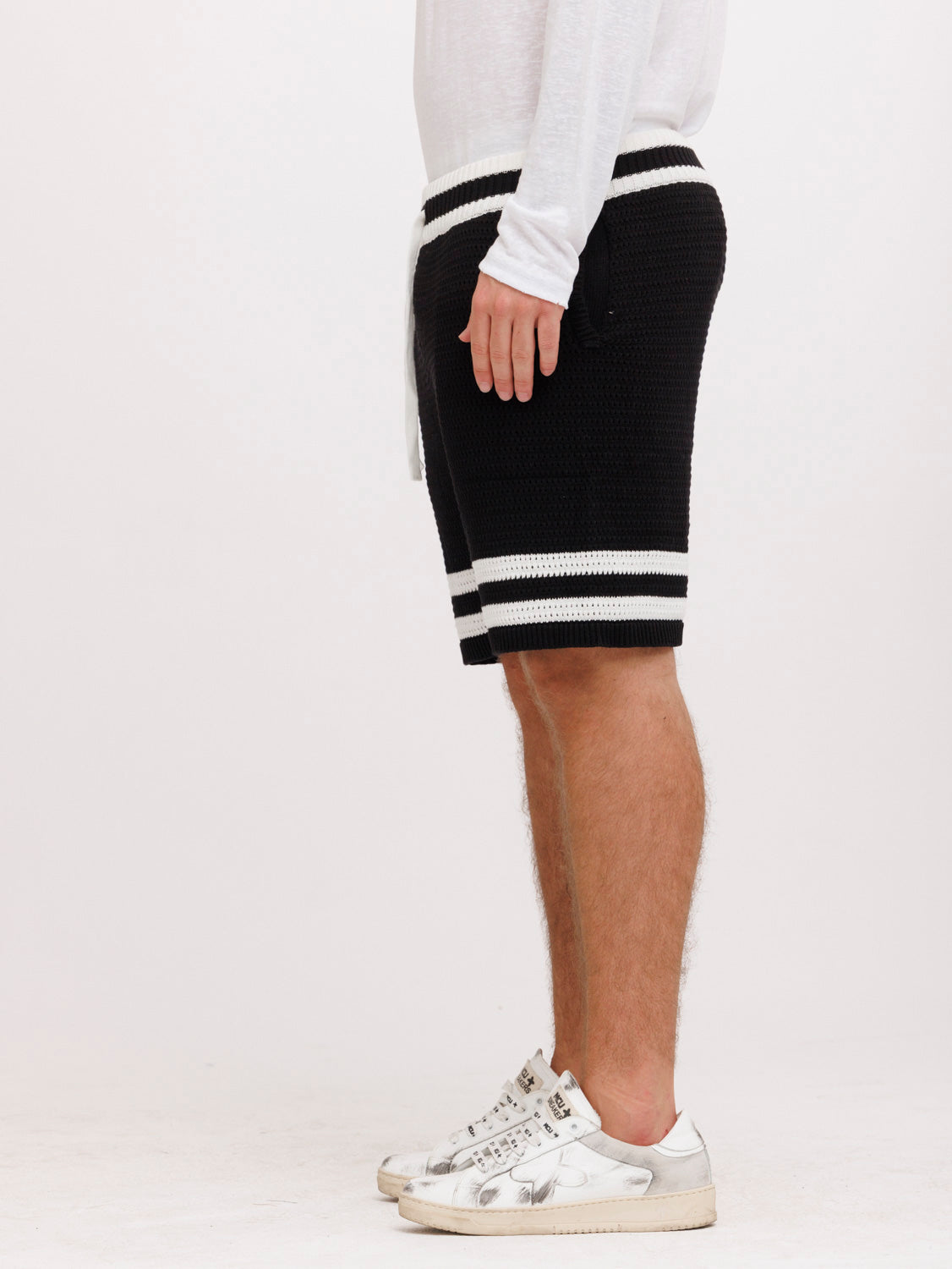 CREW Milano Tennis Shorts Knitwear Black