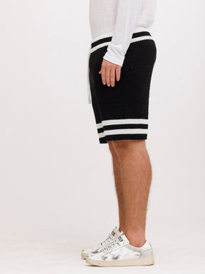 CREW Milano Tennis Shorts Knitwear Black