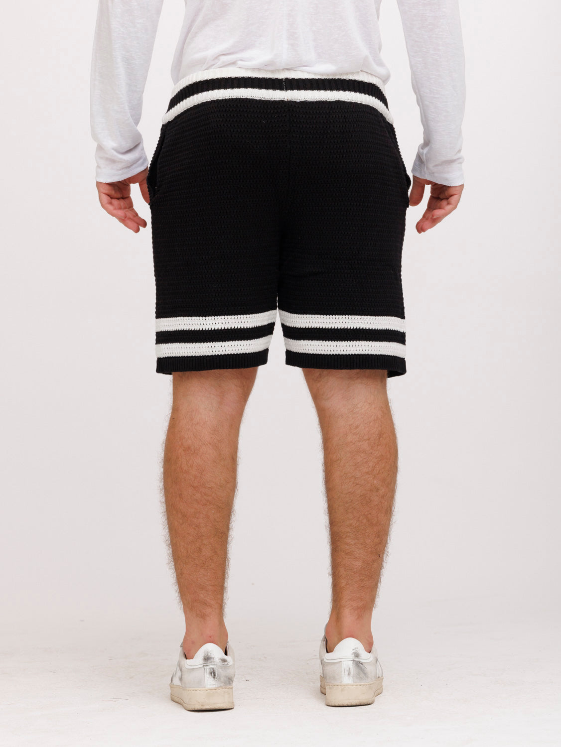 CREW Milano Tennis Shorts Knitwear Black