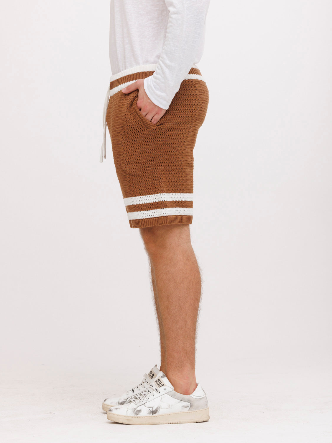 CREW Milano Tennis Shorts Knitwear Brown