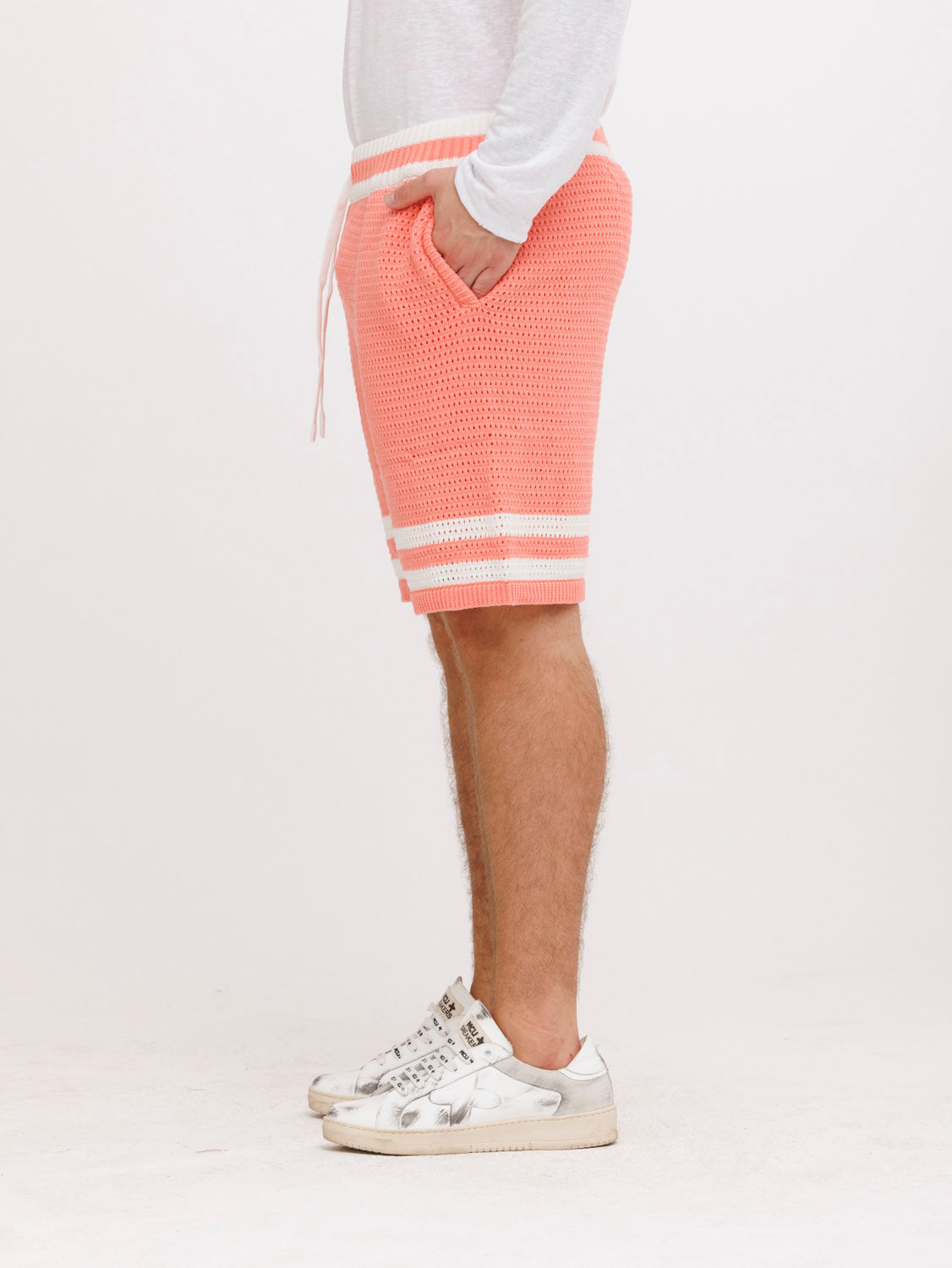 CREW Milano Tennis Shorts Knitwear Pink