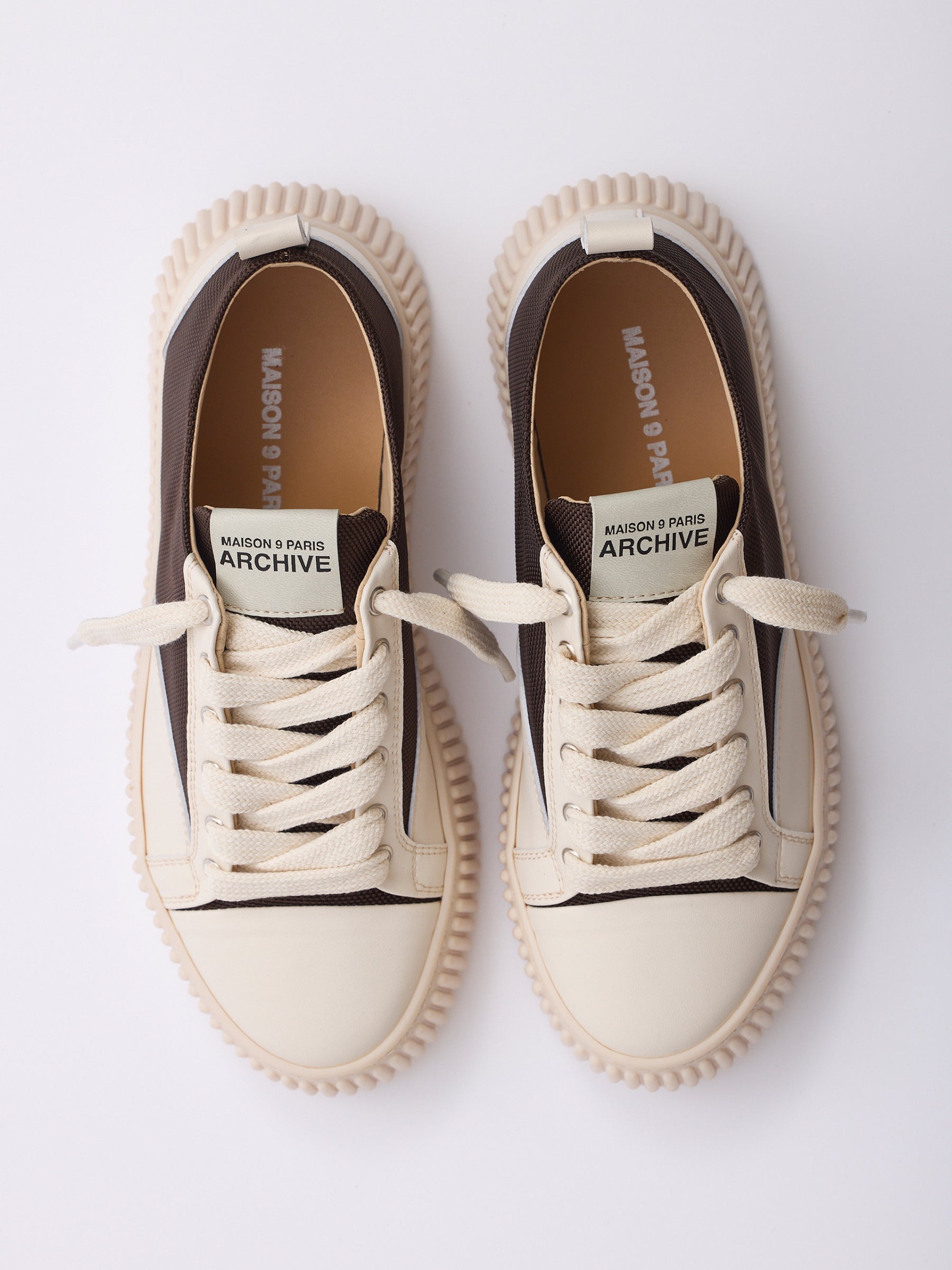 MAISON 9 PARIS Sneakers - Brown Mix/Suede Canvas