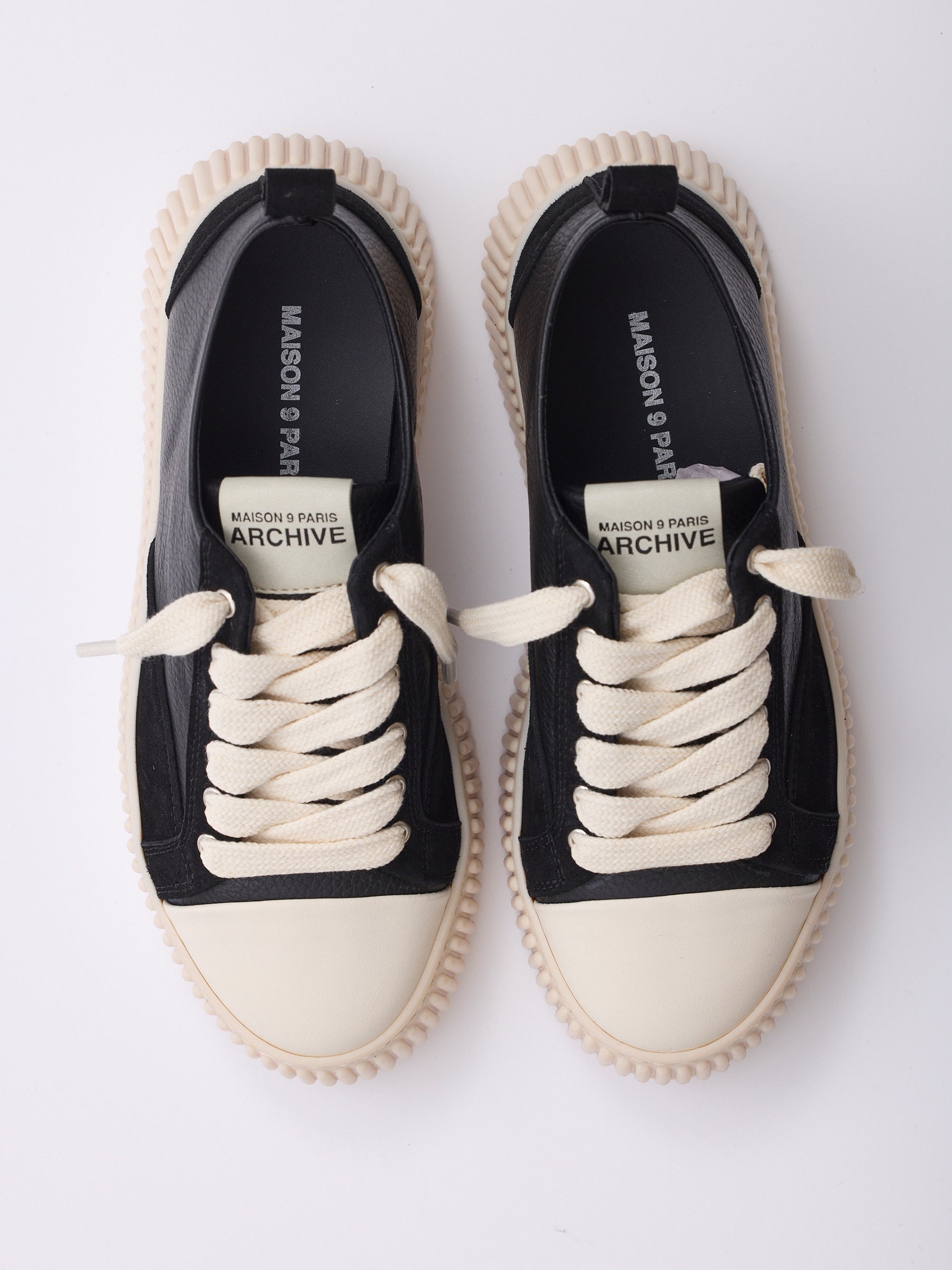MAISON 9 PARIS Sneakers - Black Mix/Suede Leather