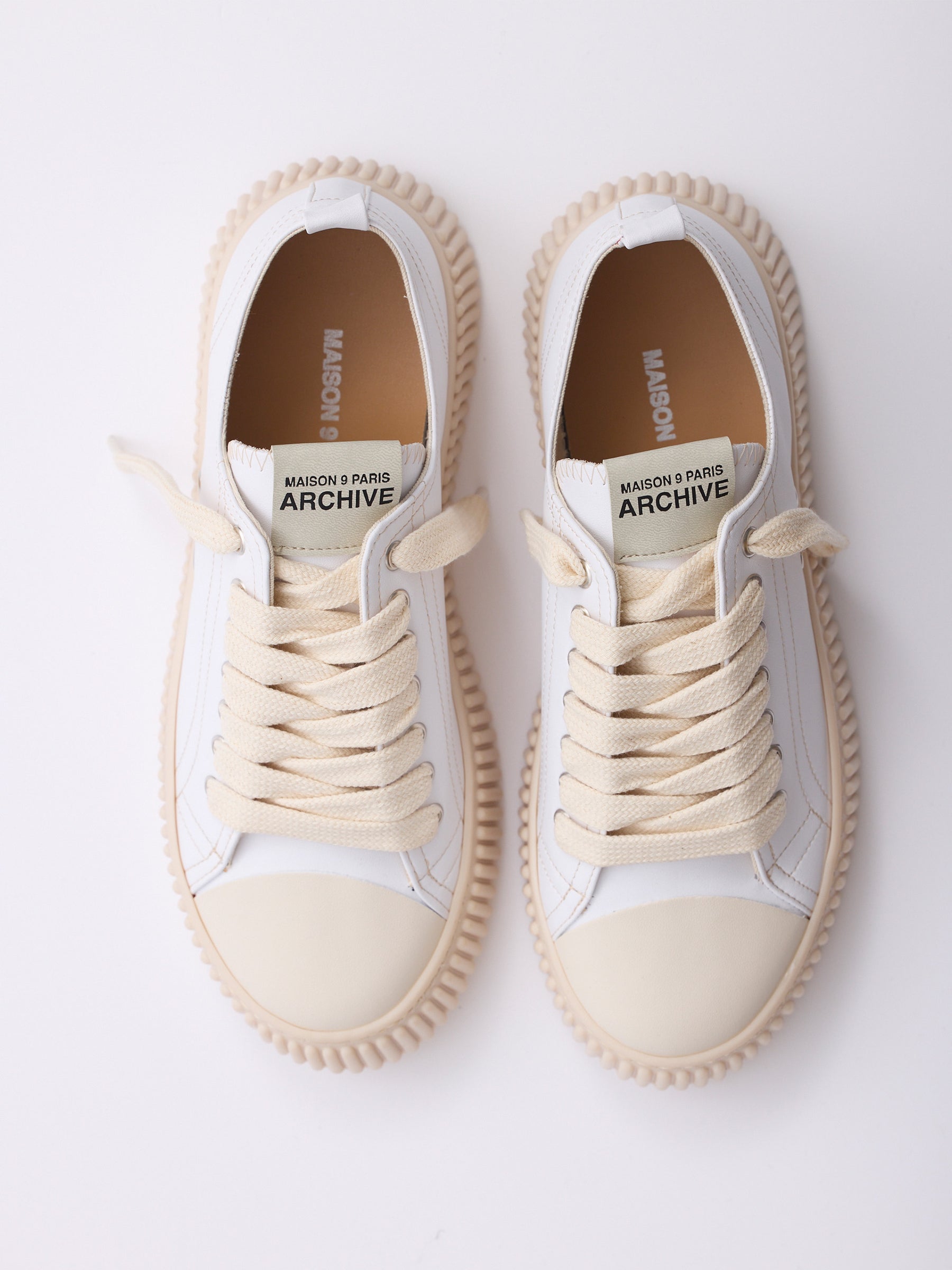 MAISON 9 PARIS Sneakers - White Leather