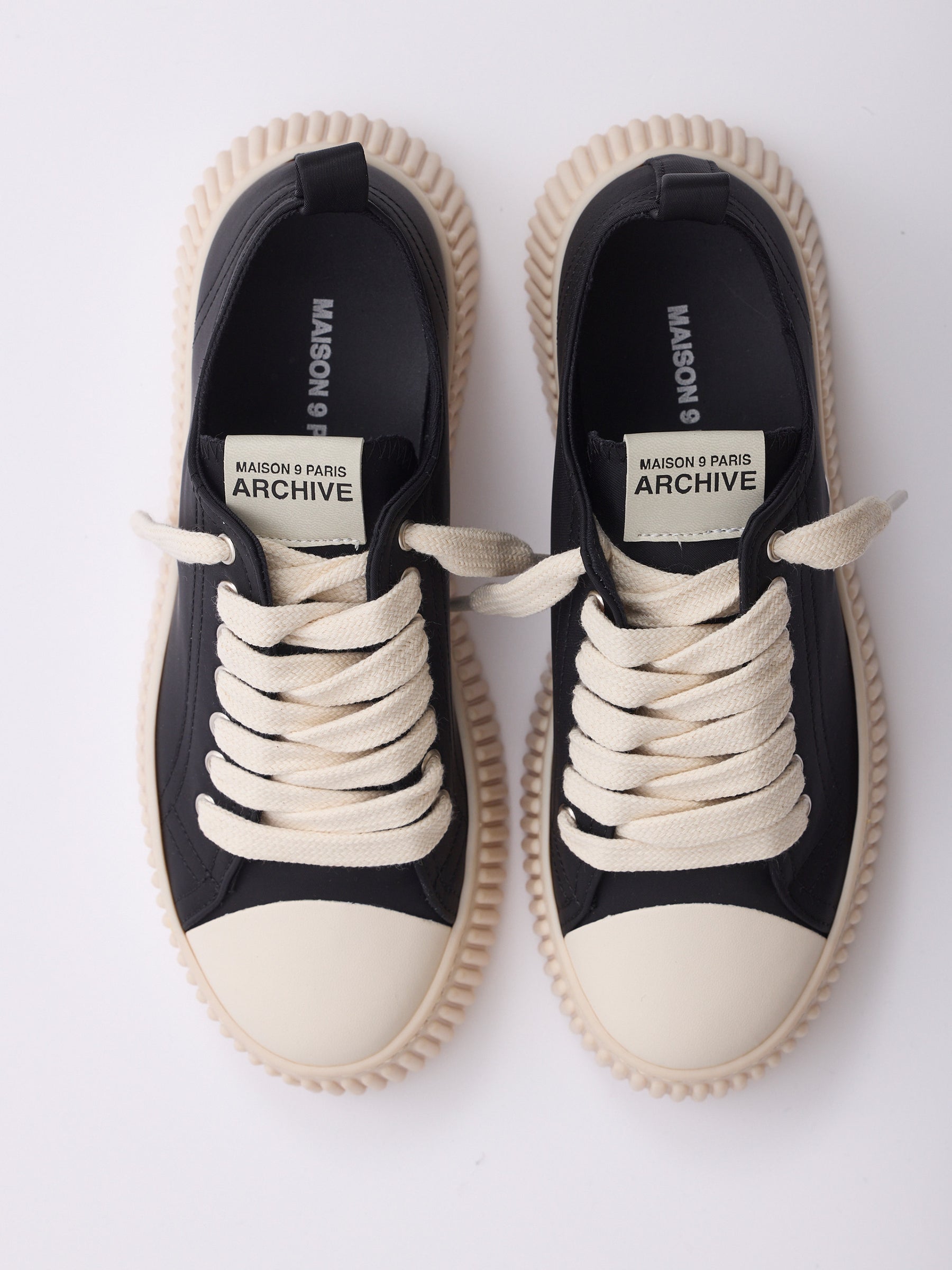 MAISON 9 PARIS Sneakers - Black Naylon