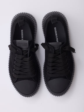 MAISON 9 PARIS Sneakers - Black/Black Suede Leather