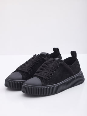 MAISON 9 PARIS Sneakers - Black/Black Suede Leather