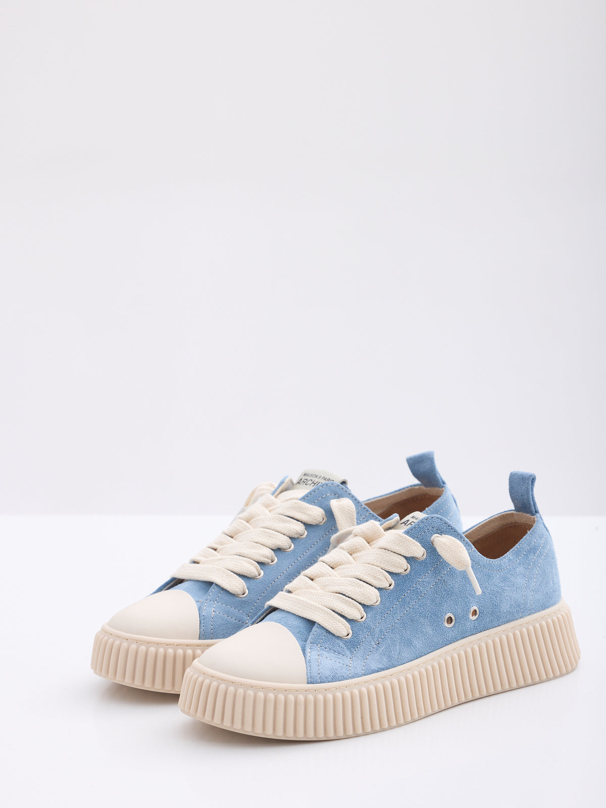 MAISON 9 PARIS Sneakers - Blue Jeans Suede Leather