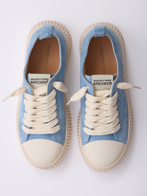 MAISON 9 PARIS Sneakers - Blue Jeans Suede Leather
