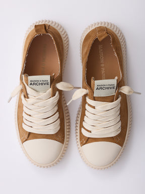 MAISON 9 PARIS Sneakers - Camel Suede Leather