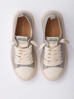 MAISON 9 PARIS Sneakers - Gray Suede Leather