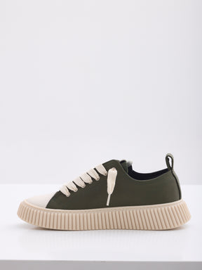 MAISON 9 PARIS Sneakers - Green Leather Plate