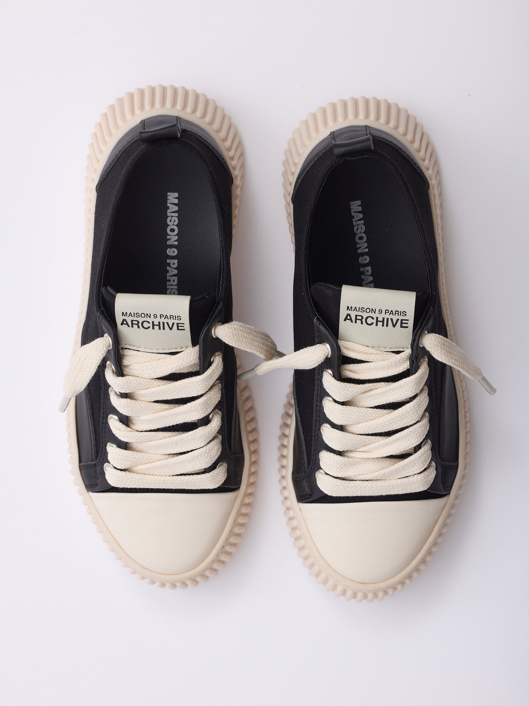 MAISON 9 PARIS Sneakers - Black Mix/Suede Canvas