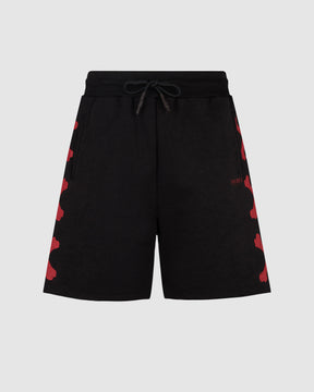 PHOBIA BLACK SHORTS WITH RED BONES