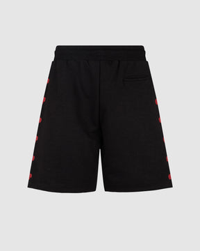 PHOBIA BLACK SHORTS WITH RED BONES