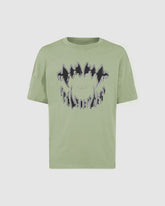 PHOBIA GREEN T-SHIRT WITH GREY MOUTH PRINT