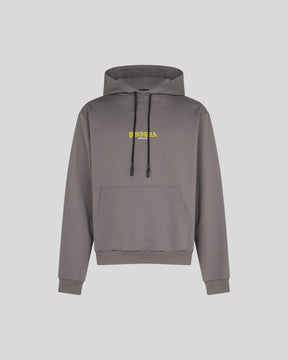 PHOBIA GREY HOODIE WITH SKULL PRINT