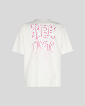 PHOBIA WHITE T-SHIRT WITH PINK MOUTH PRINT