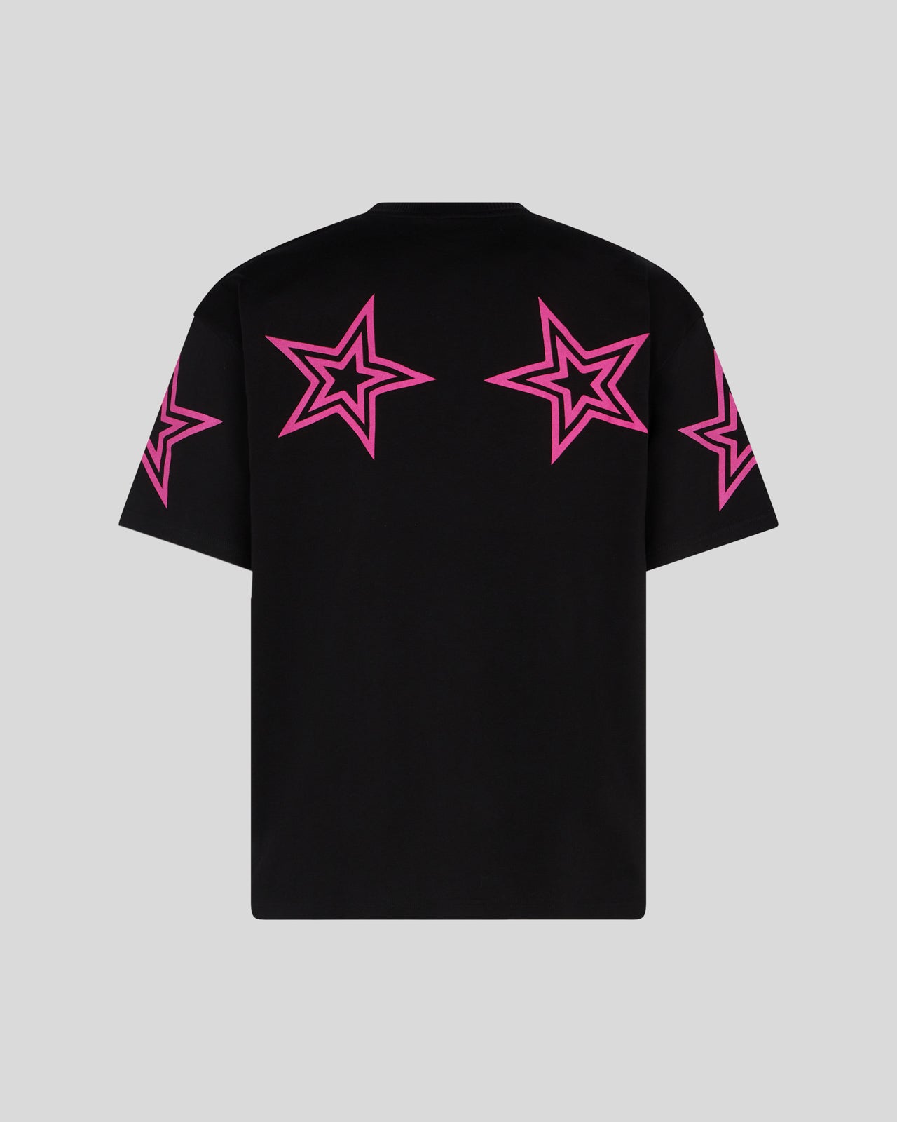 PHOBIA BLACK T-SHIRT WITH PINK STARS PRINT