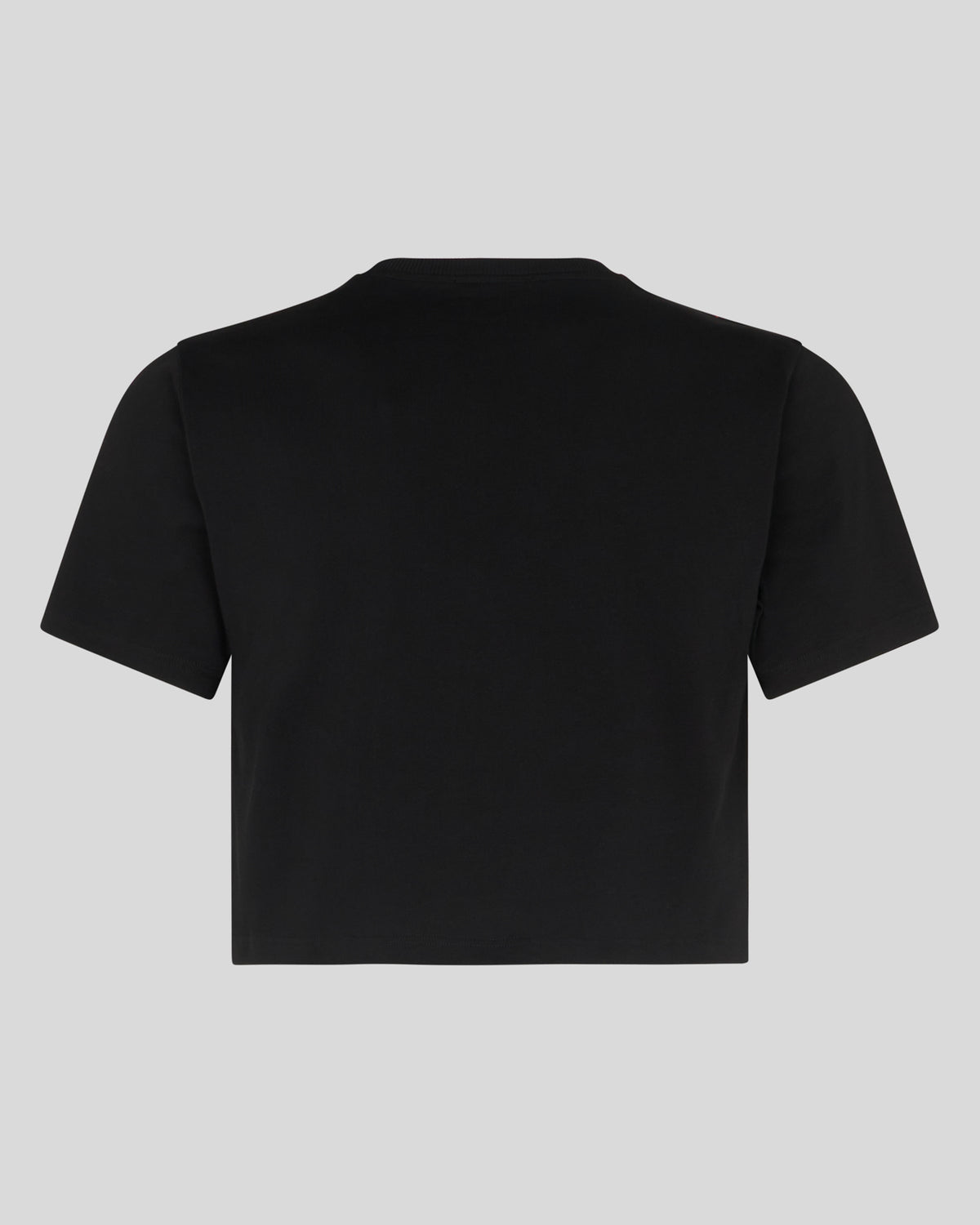 PHOBIA WOMEN BLACK CROP T-SHIRT WITH RED GREY LIGHTNING